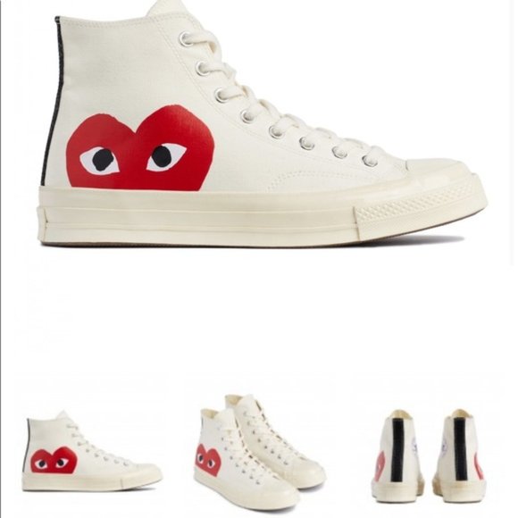 Comme des Garcons PLAY Shoes - NWT Comme Des Garcons PLAY Hightop Sneakers Size 8